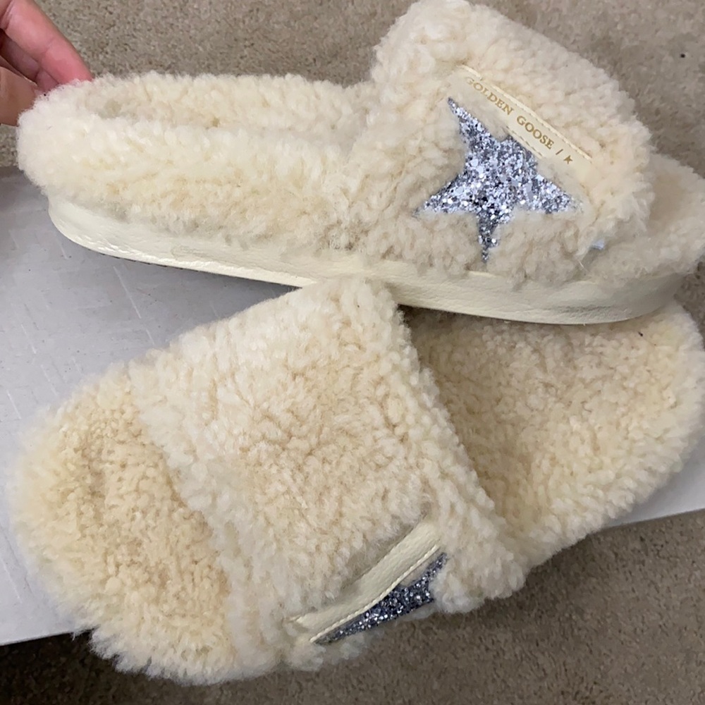 Golden goose glitter pool sandals